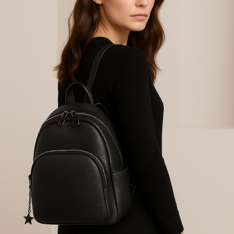 Mochila Feminina Pequena couro