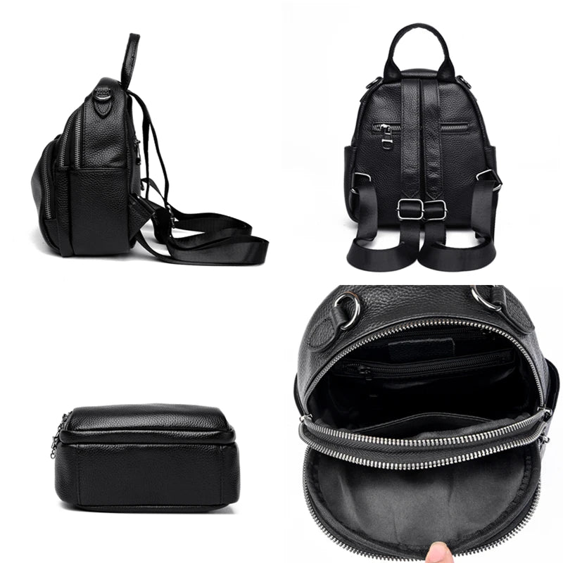 Mochila Feminina Pequena couro
