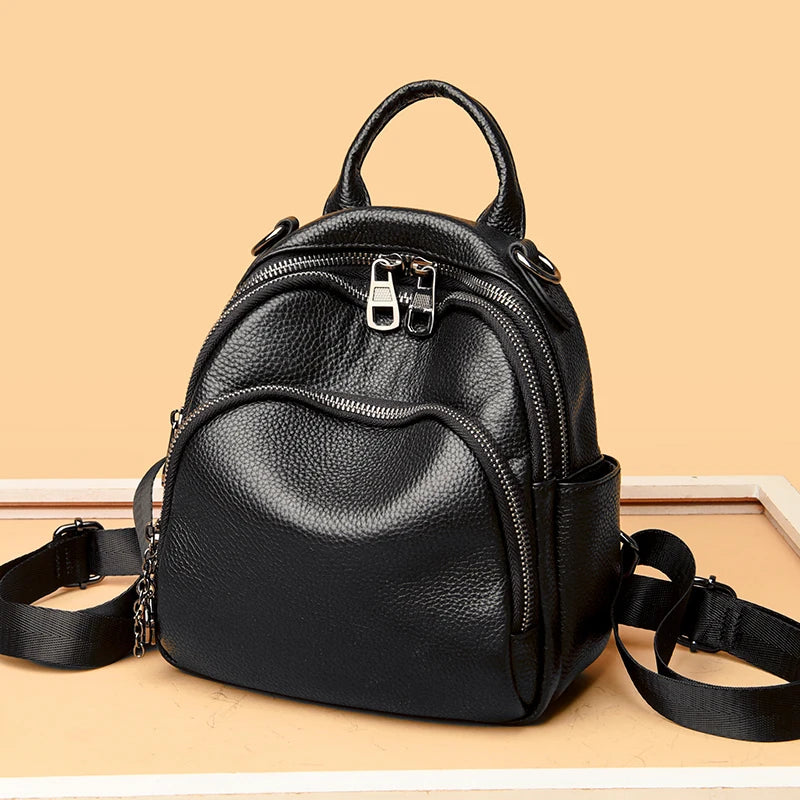 Mochila Feminina Pequena couro