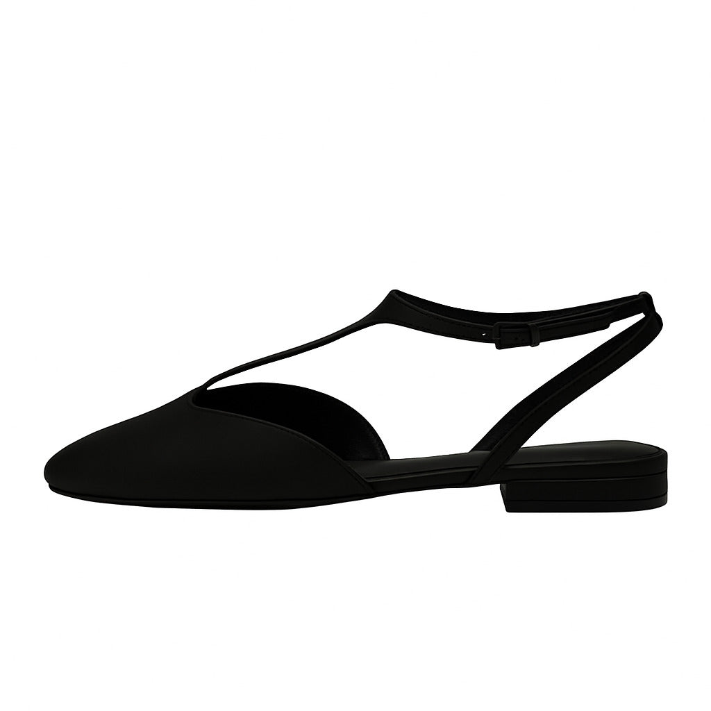 Slingback Salto Baixo Modelo Mary Jane