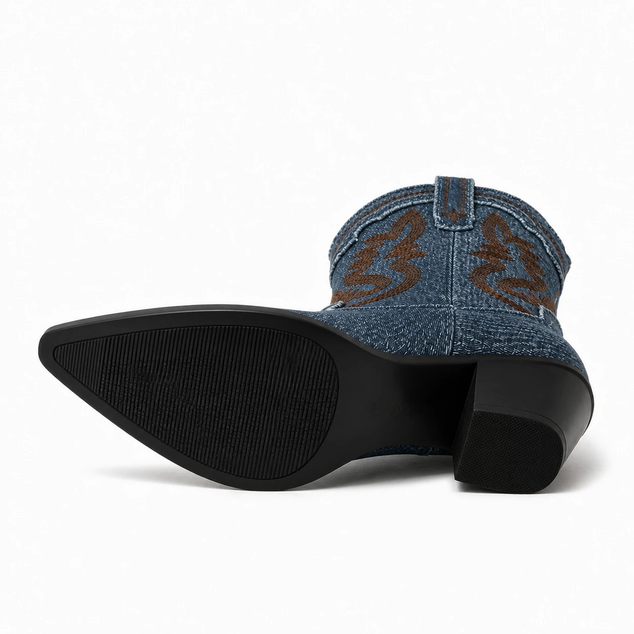 Solado antiderrapante da Bota Texana Jeans Escuro Dakota
