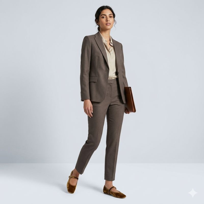 Sapatilha Feminina veludo Marrom