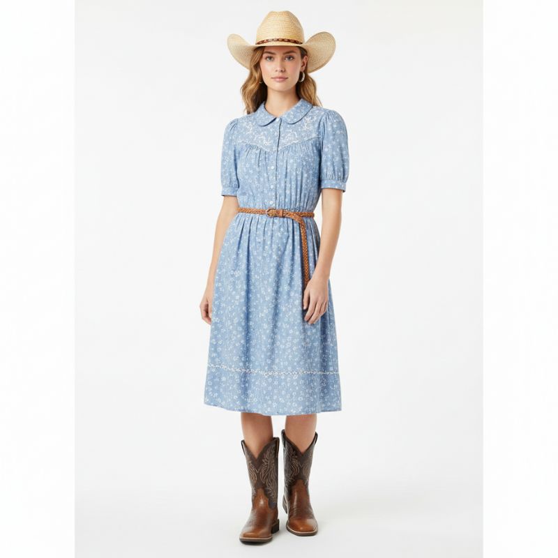 Bota Feminina Texana  Marrom Country Couro Cano Alto Premium