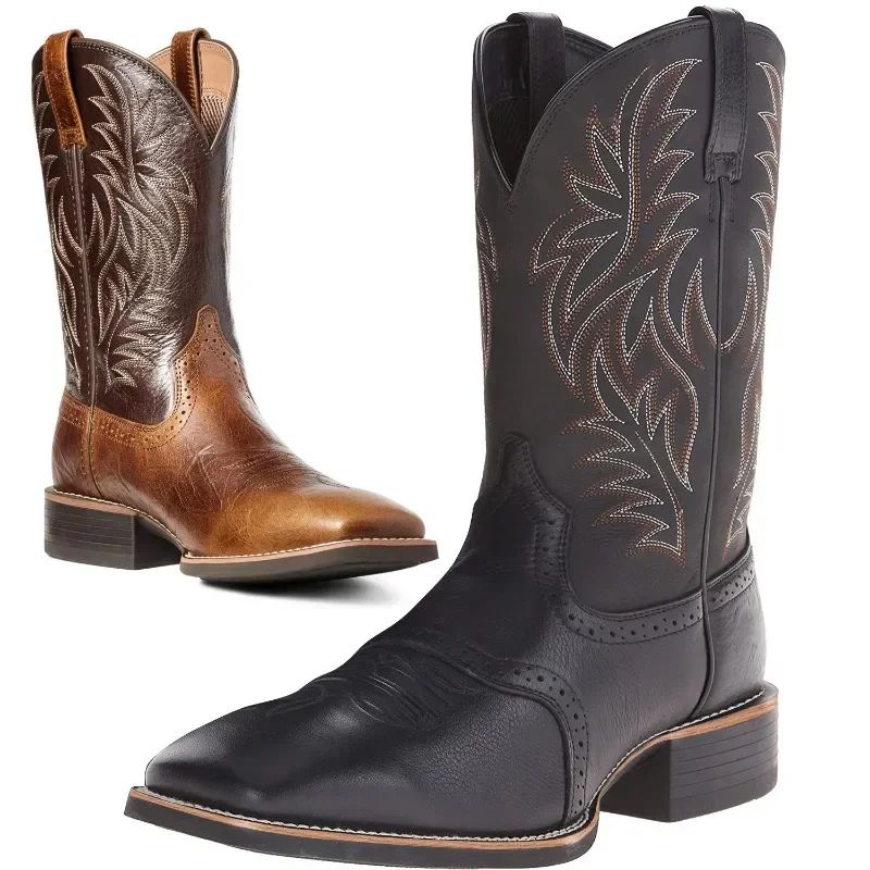 Bota Feminina Texana  Marrom Country Couro Cano Alto Premium