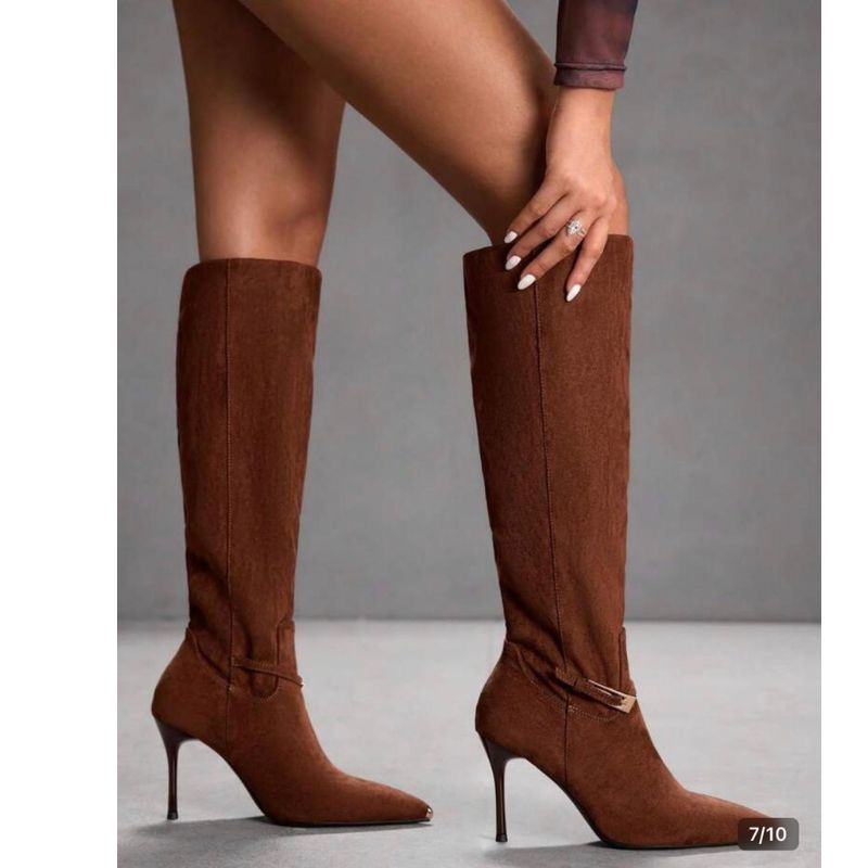 Bota Feminina Cano Longo Bico Fino Bia