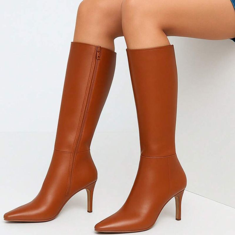 Bota Feminina Cano Longo Salto Fino