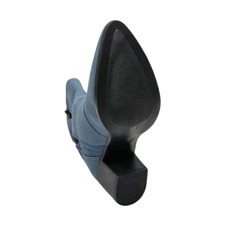 Bota Feminina Texana Cano Curto Jeans