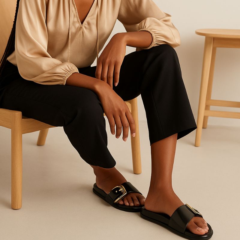 Slides Chinelo Feminino Fivela
