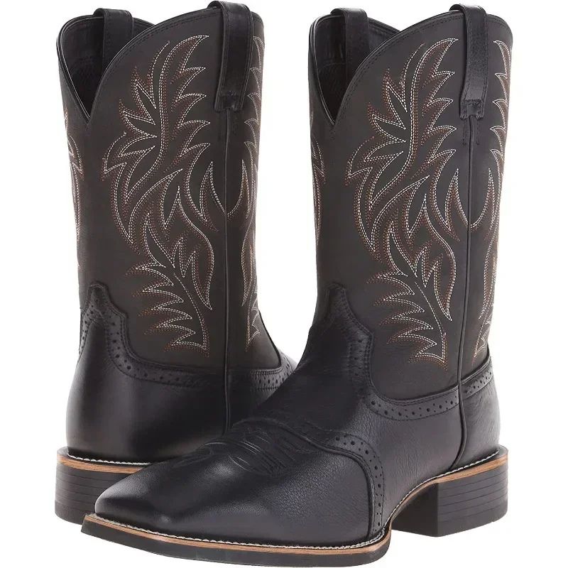 Bota Feminina Texana Country Couro Cano Alto Premium