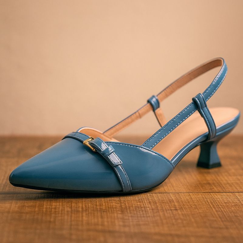 Sapato slingback  Azul céu