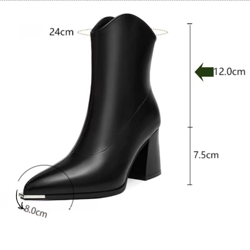 Bota Feminina Cano Curto Biqueira