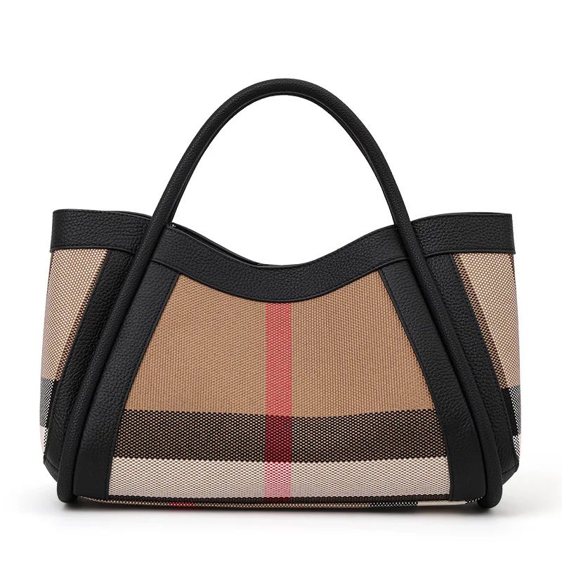 Bolsa Grande Xadrez - Couro Premium