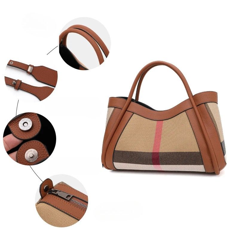 Bolsa Grande Xadrez - Couro Premium