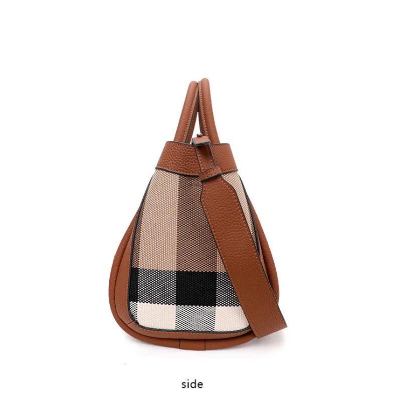 Bolsa Grande Xadrez - Couro Premium