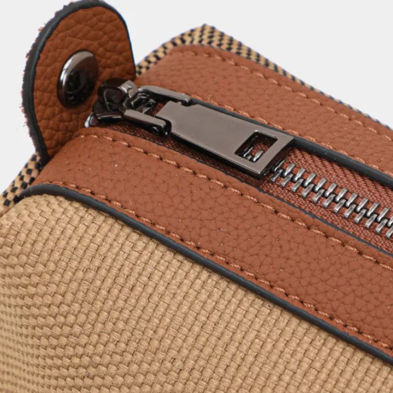 Bolsa Grande Xadrez - Couro Premium