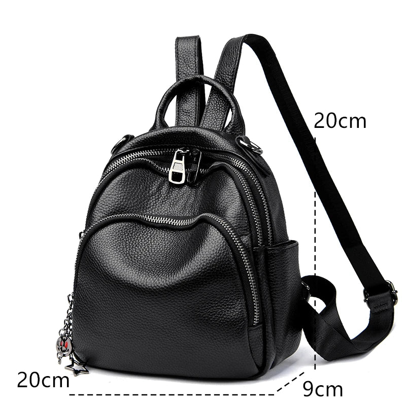 Mochila Feminina Pequena couro