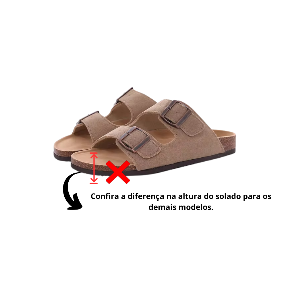Papete Feminina  Nude camurça