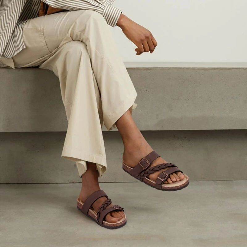 Sandália Papete Feminina Trança