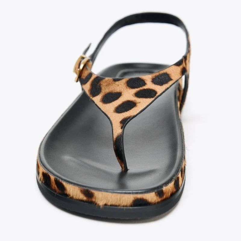 Sandália Rasteira Feminina -  Animal Print