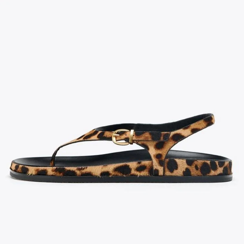 Sandália Rasteira Feminina -  Animal Print