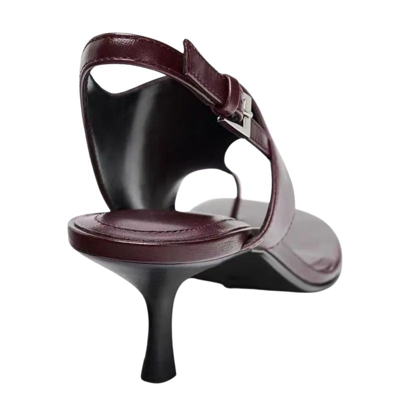 Sandalia Dedo Salto Médio