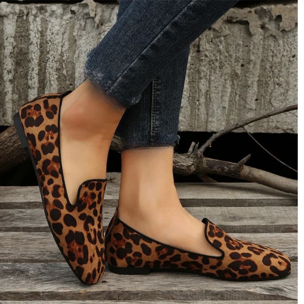 Sapatilhas Animal Print Onça Tipo Mocassin