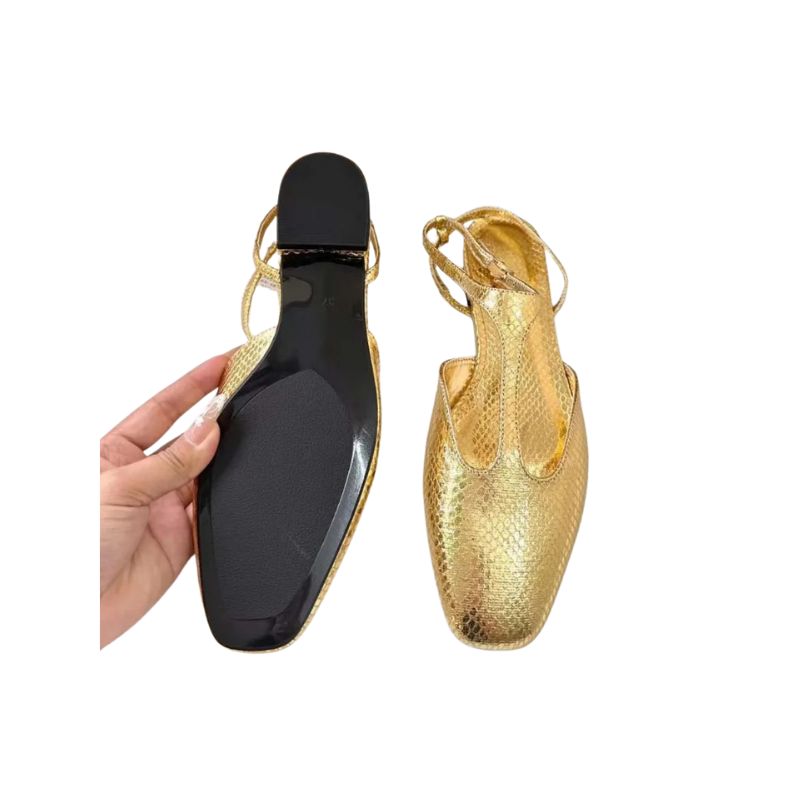 Slingback Salto Baixo Modelo Mary Jane