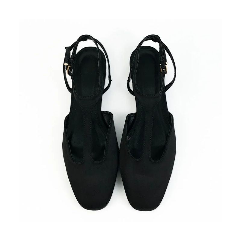 Slingback Salto Baixo Modelo Mary Jane