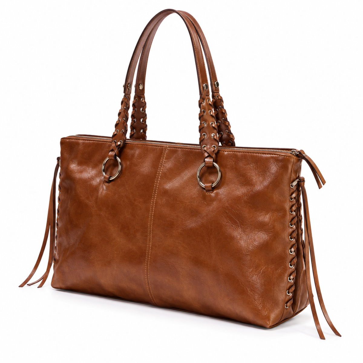 Vista traseira da Bolsa Tote Margot marrom