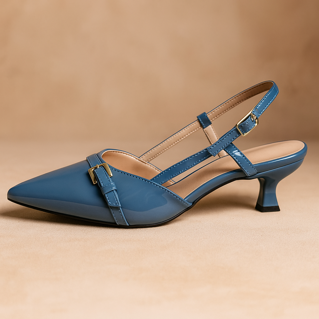 Sapato slingback  Azul céu