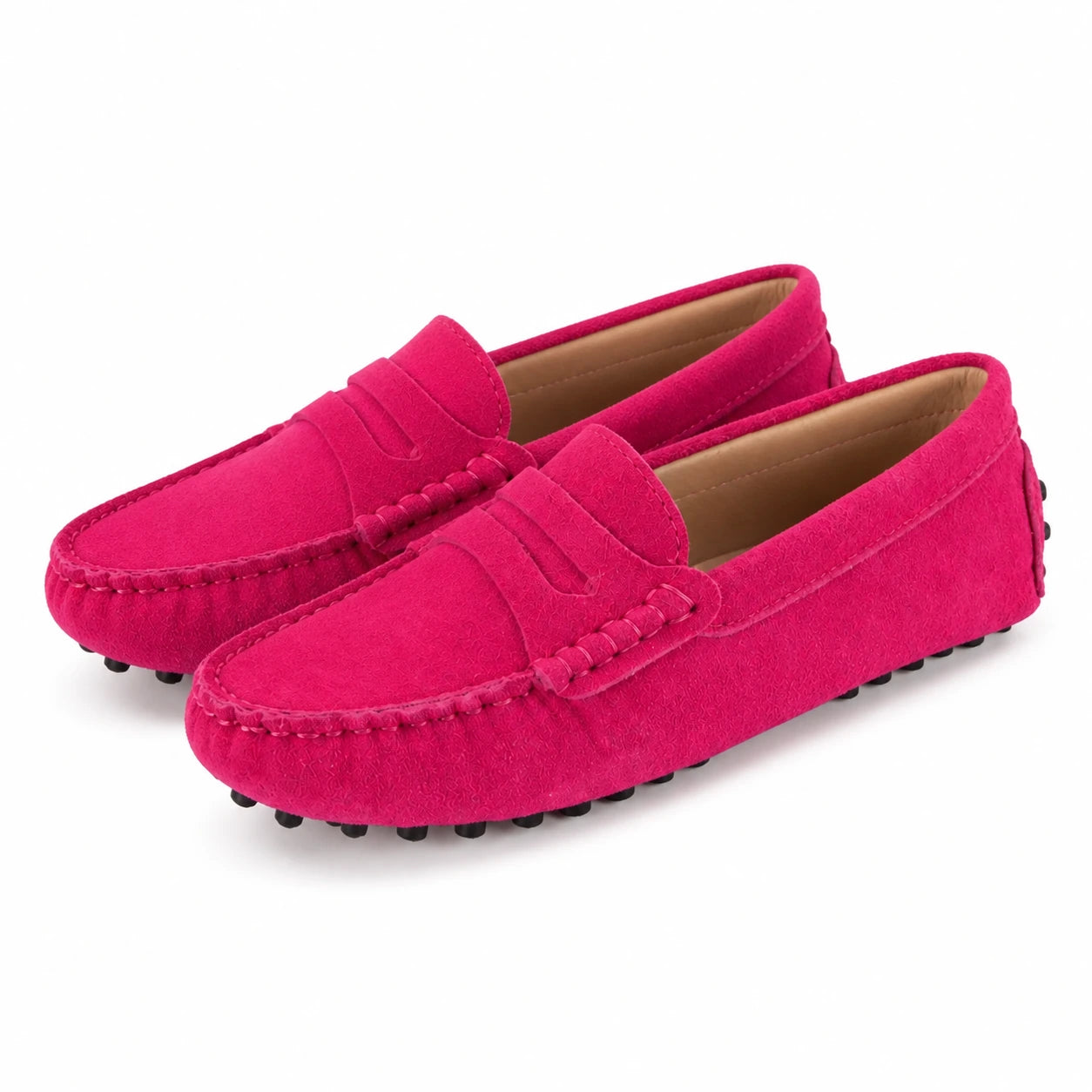 Par de mocassins femininos Rosa Elisa em vista superior