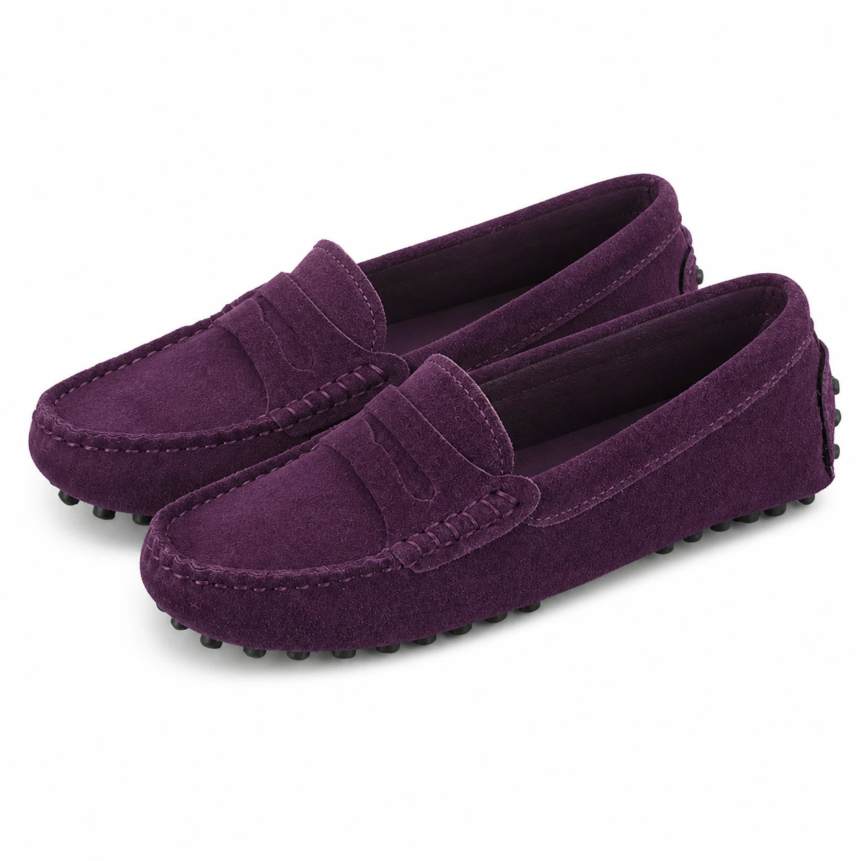 Par do Mocassim Feminino Uva Elisa em vista superior