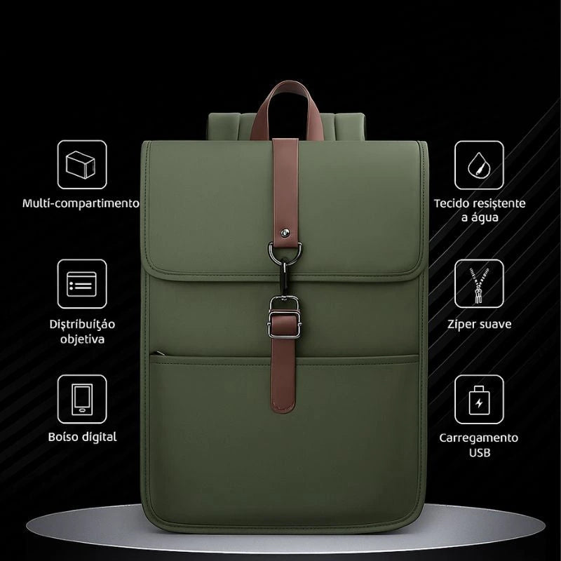 Benefícios da mochila feminina verde com porta USB