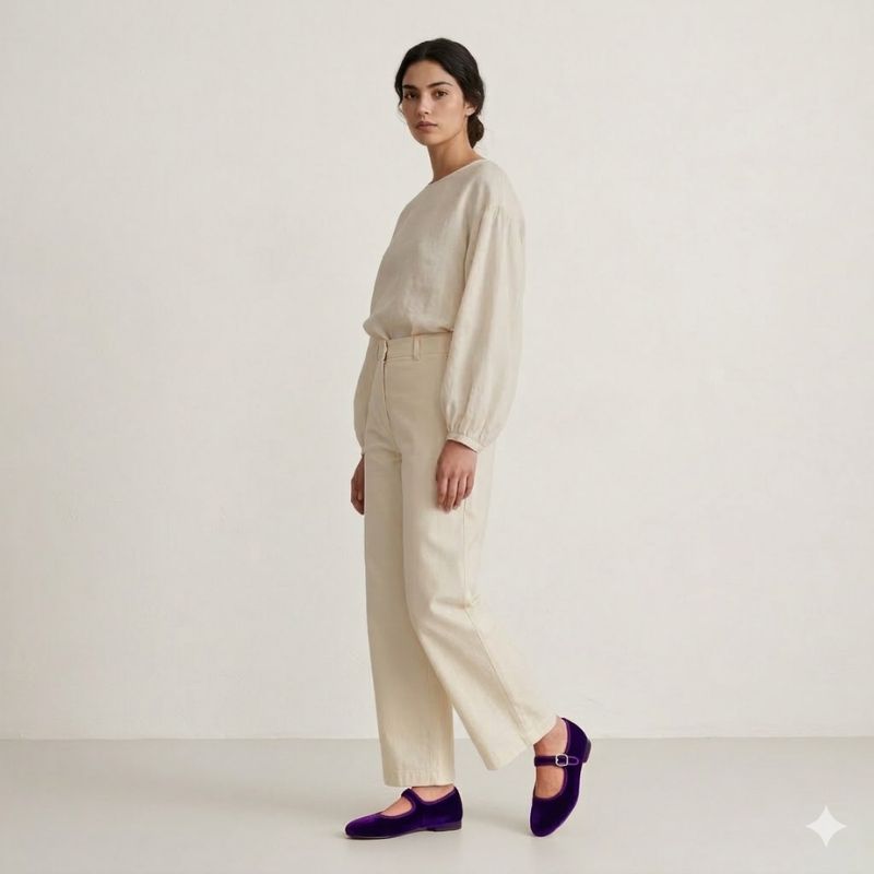 Sapatilha Feminina Confortável de Veludo