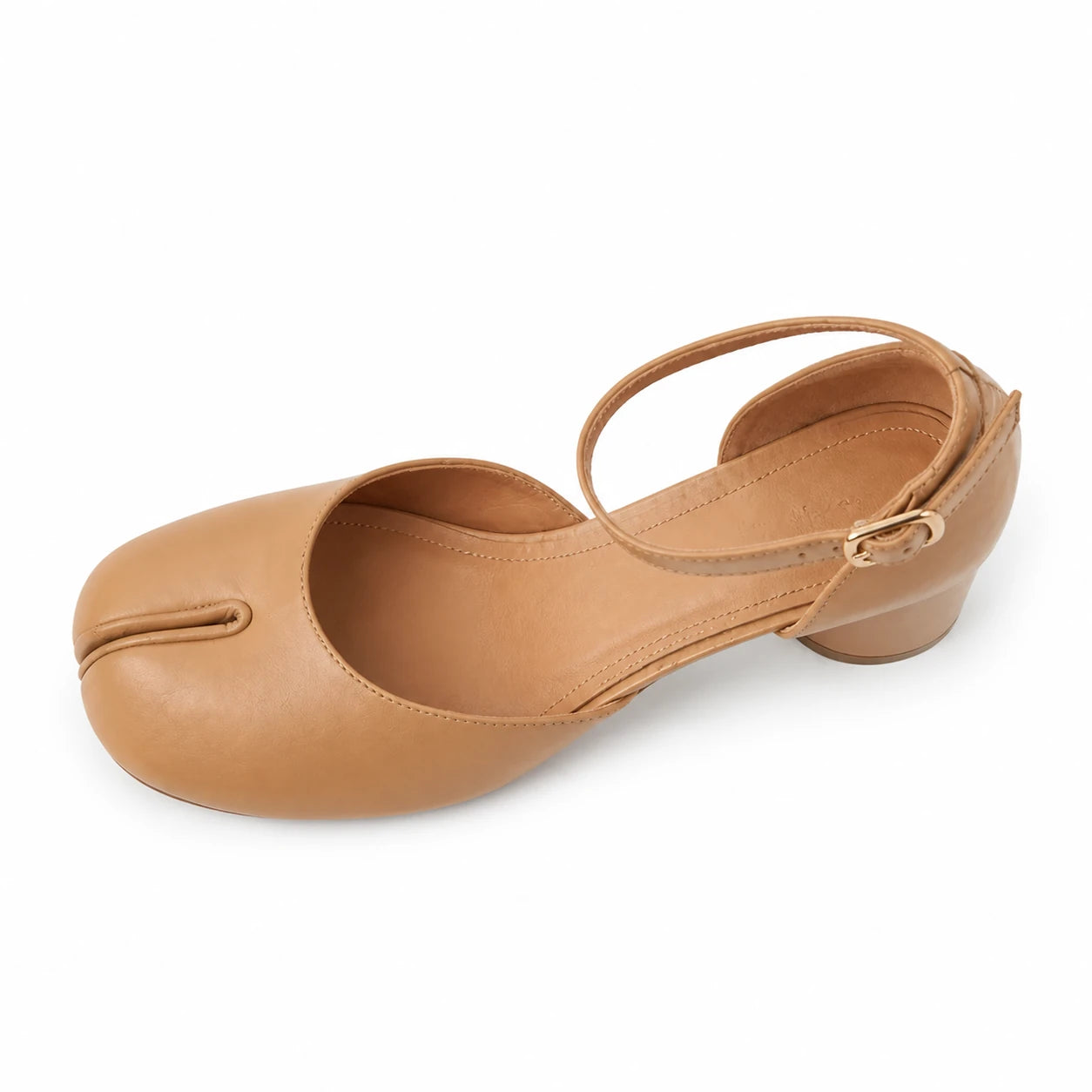 Vista superior do Sapato Tabi feminino Nude Naomi