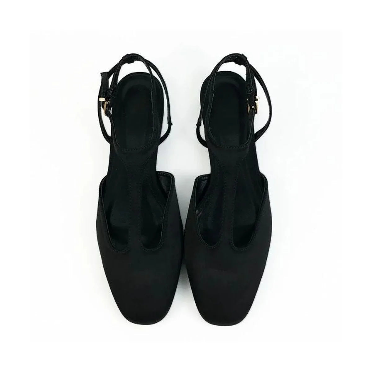 Par de slingbacks pretos Celeste