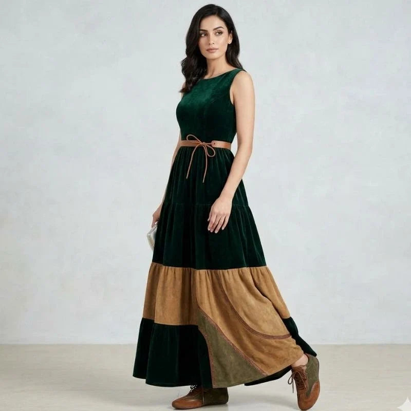 Modelo de corpo inteiro usando tênis feminino marrom Siena